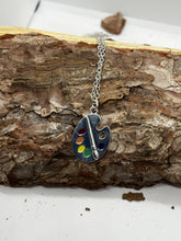 Load image into Gallery viewer, Artist palette pendant necklace
