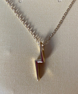 Ziggy Stardust David Bowie inspired lightning bolt pendant | Lightning necklace