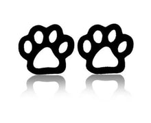 Load image into Gallery viewer, Paw earrings - black
