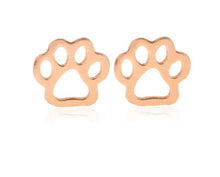 Load image into Gallery viewer, Paw earrings - rose gold
