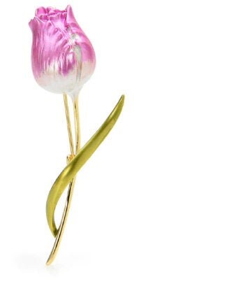 Elegant tulip flower brooch