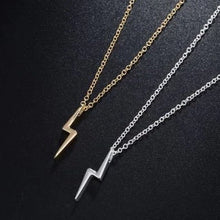 Load image into Gallery viewer, Ziggy Stardust David Bowie inspired lightning bolt pendant | Lightning necklace
