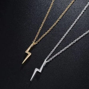 Ziggy Stardust David Bowie inspired lightning bolt pendant | Lightning necklace