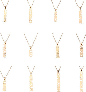 Star sign stainless steel pendants gold