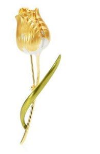 Elegant tulip flower brooch